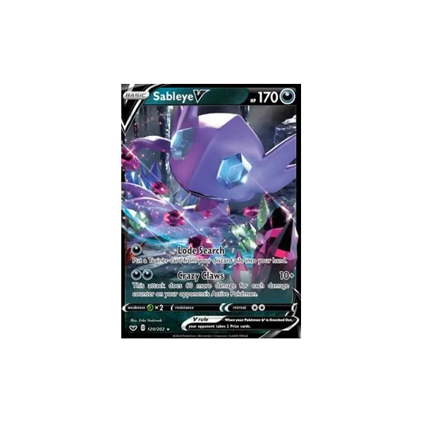 Zobiris V (SSH 120) Épée et bouclier - Sableye V allemand